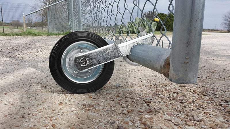 Mofeez Gate Wheel for Metal Swing Gate with 1-5/8"" Thru 2"" Gate Frames, Gate Support Wheel for Chain Link Fence, Prevent Gate from Dragging, Black - Image 1